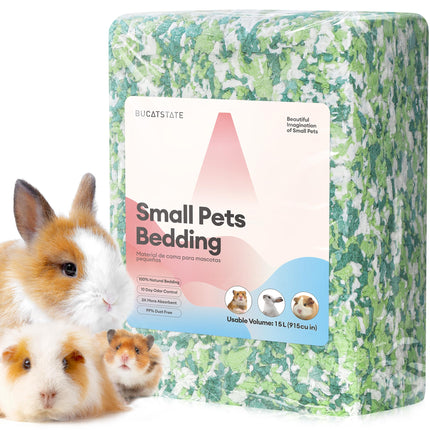 BUCATSTATE Hamster Bedding 15L, 99% Dust-Free and Odor Control Guinea Pig Bedding, Natural Paper Rabbit Bedding for Cages Rat Syrian Dwarf Hamster Hedgehog (Lavender)