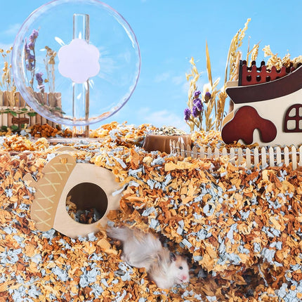 BUCATSTATE Hamster Litter, 15 L, Really 99.9% Dust-Free Paper Bedding for Rodents with Odour Control, Small Animal Litter, Dwarf Hamster Litter for Mice, Gerbils, Rats (Party Confetti)