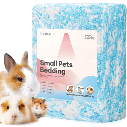BUCATSTATE Hamster Litter, 50 L, Paper Bedding for Small Animals, Particularly Absorbent & 99.9% Dust-Free Small Animal Litter for Guinea Pigs, Rabbits, Pets, Mice, Gerbils, Rodents (White)