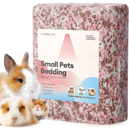 BUCATSTATE Hamster Bedding 15L, 99% Dust-Free and Odor Control Guinea Pig Bedding, Natural Paper Rabbit Bedding for Cages Rat Syrian Dwarf Hamster Hedgehog (Lavender)